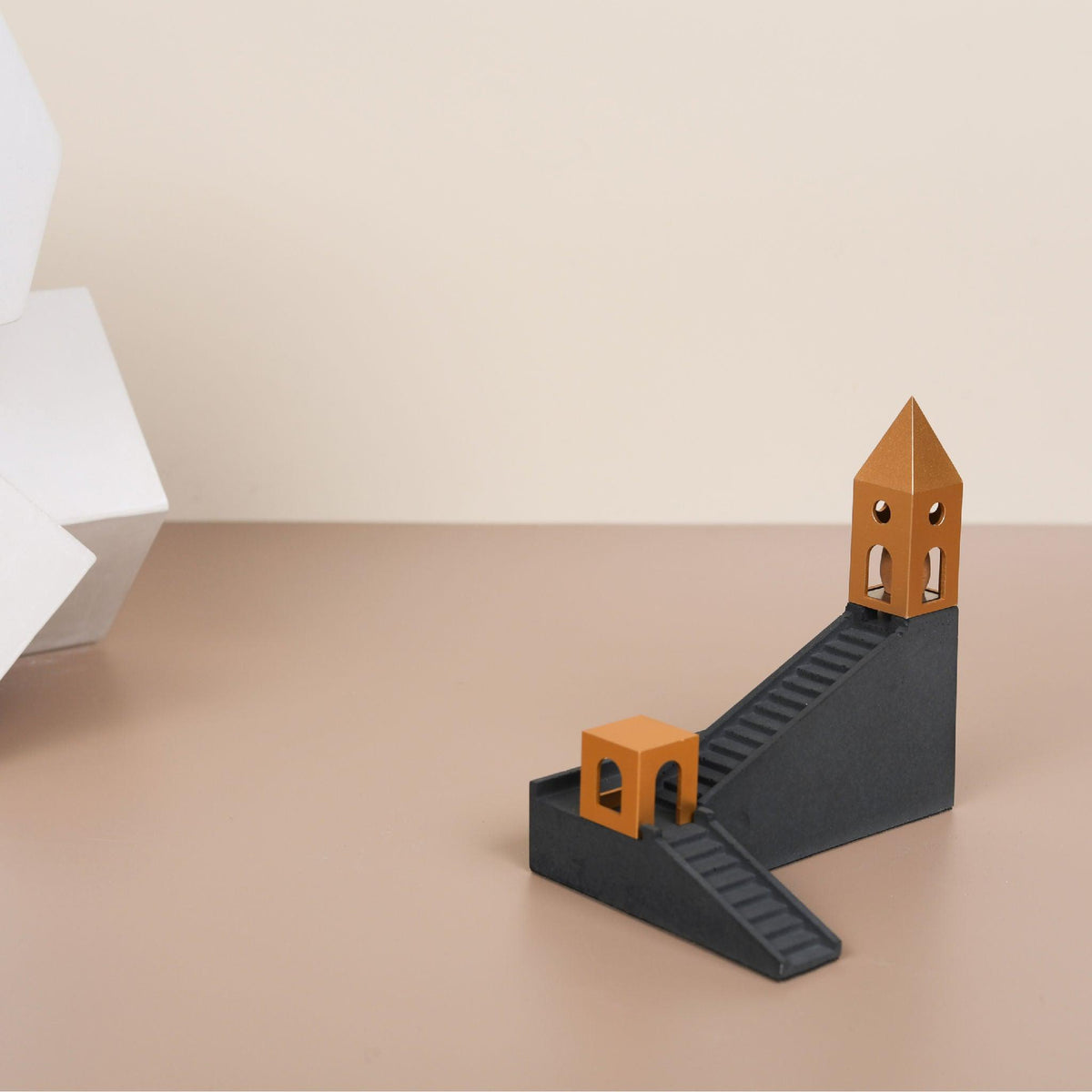 Modern Cloud Stairs Backflow Incense Burner on Table