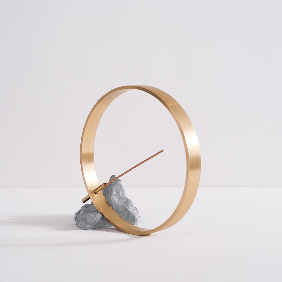 Angled view of modern incense holder by Kin Objects