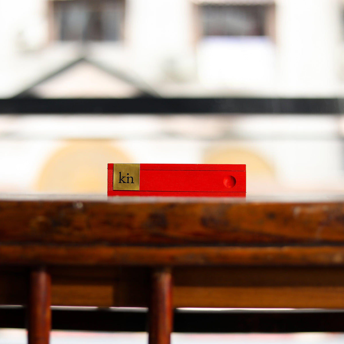 Natural handmade A Touch of Jupi Incense sticks 10.5cm in box on table front view