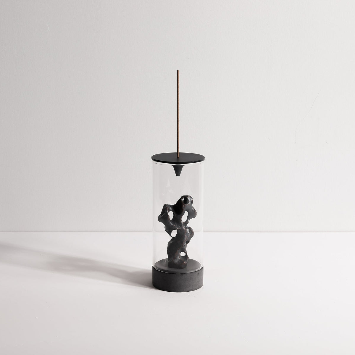Chrysalis Backflow Stick Incense Burner by Kin Objects with Ceramic Mountain Inside