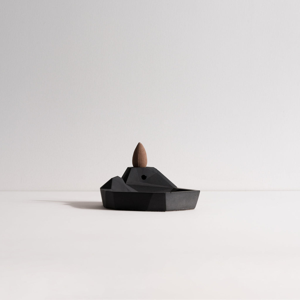 Front view of modern Mountain & Lake incense burner