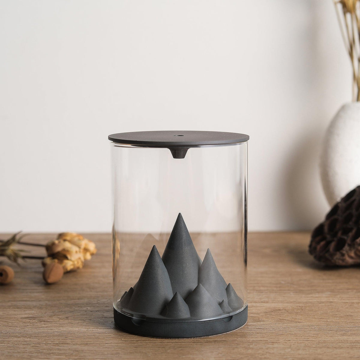 Minimalist Karst Terrarium Incense Waterfall on table