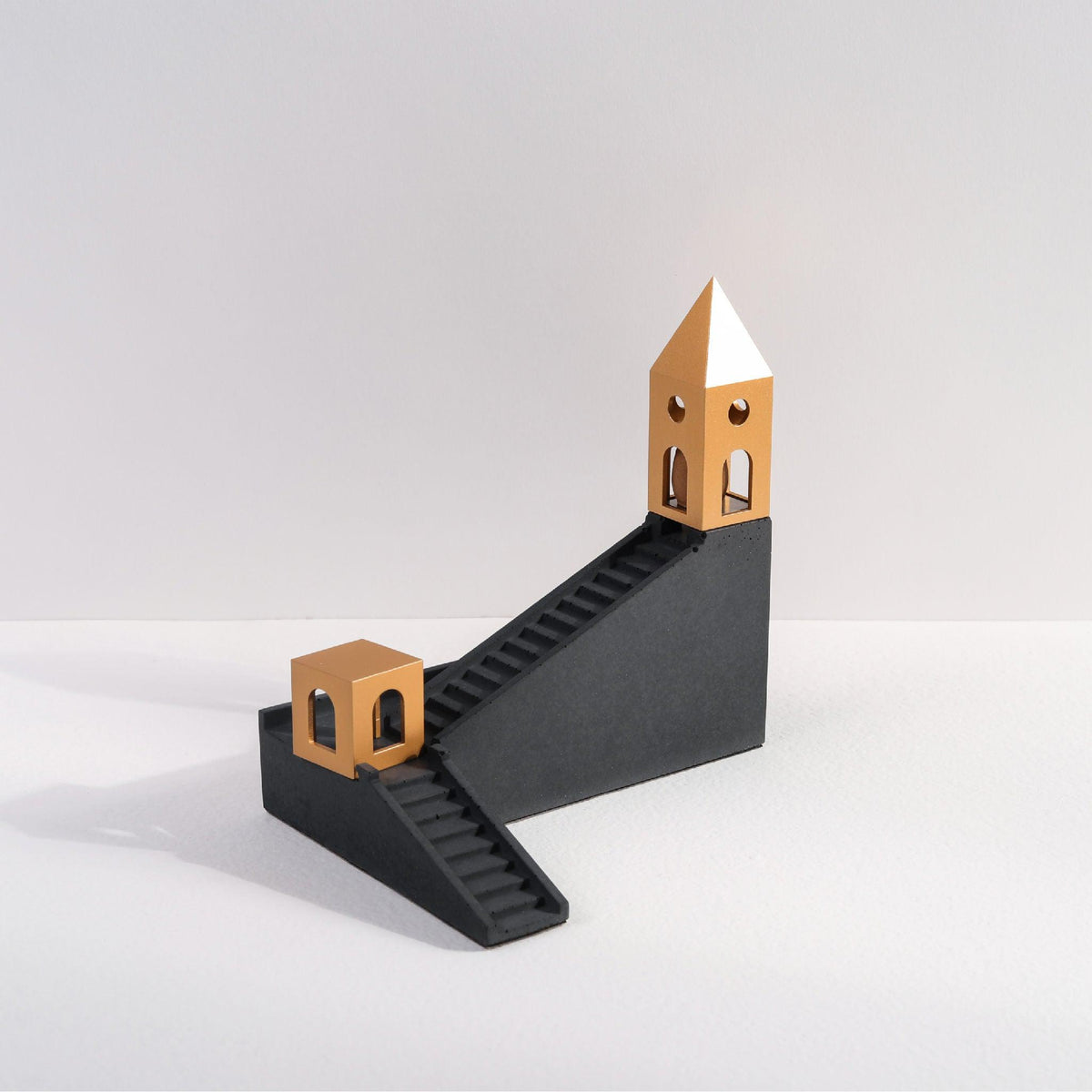 Angled View of Cloud Stairs Incense Fountain by Kin Objects