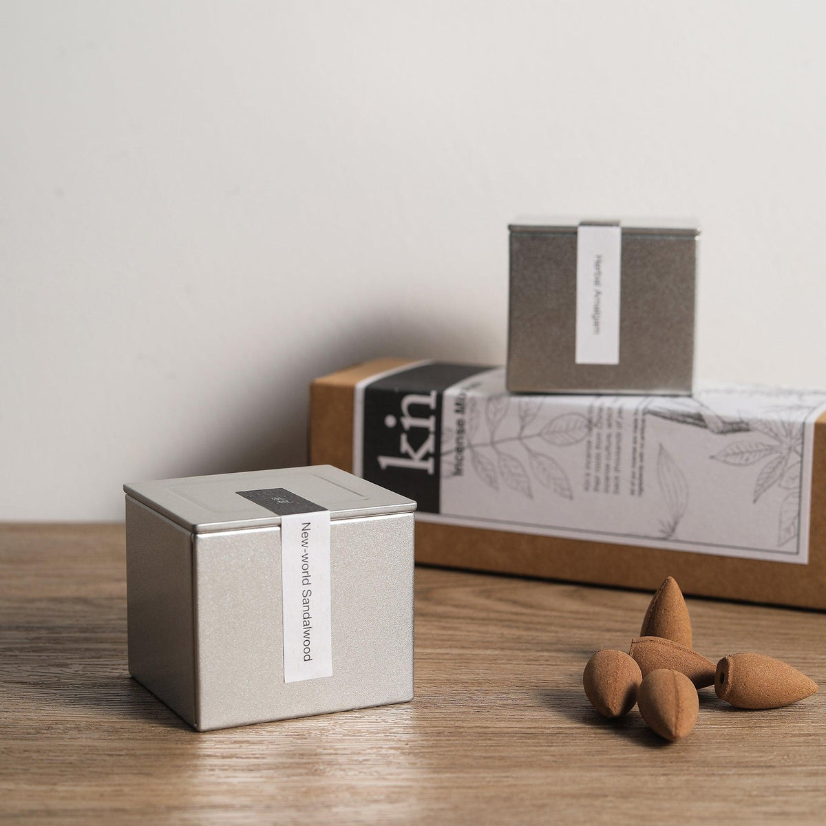 Backflow Incense Cones and Incense Stick Boxes by Kin Objects