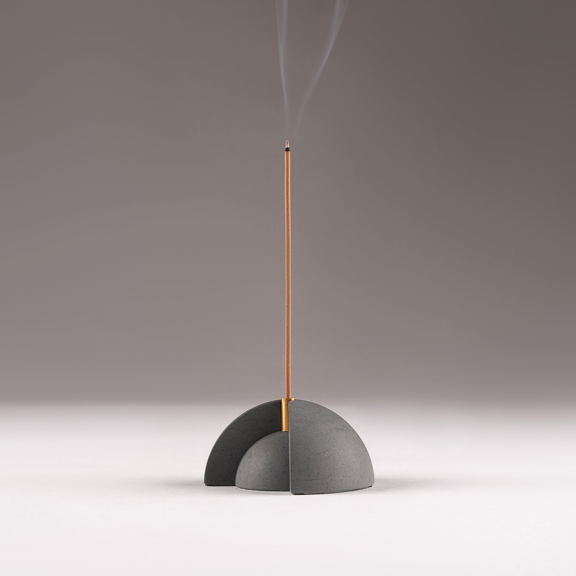 Front View of Modern Core Incense Burner by Kin Objects