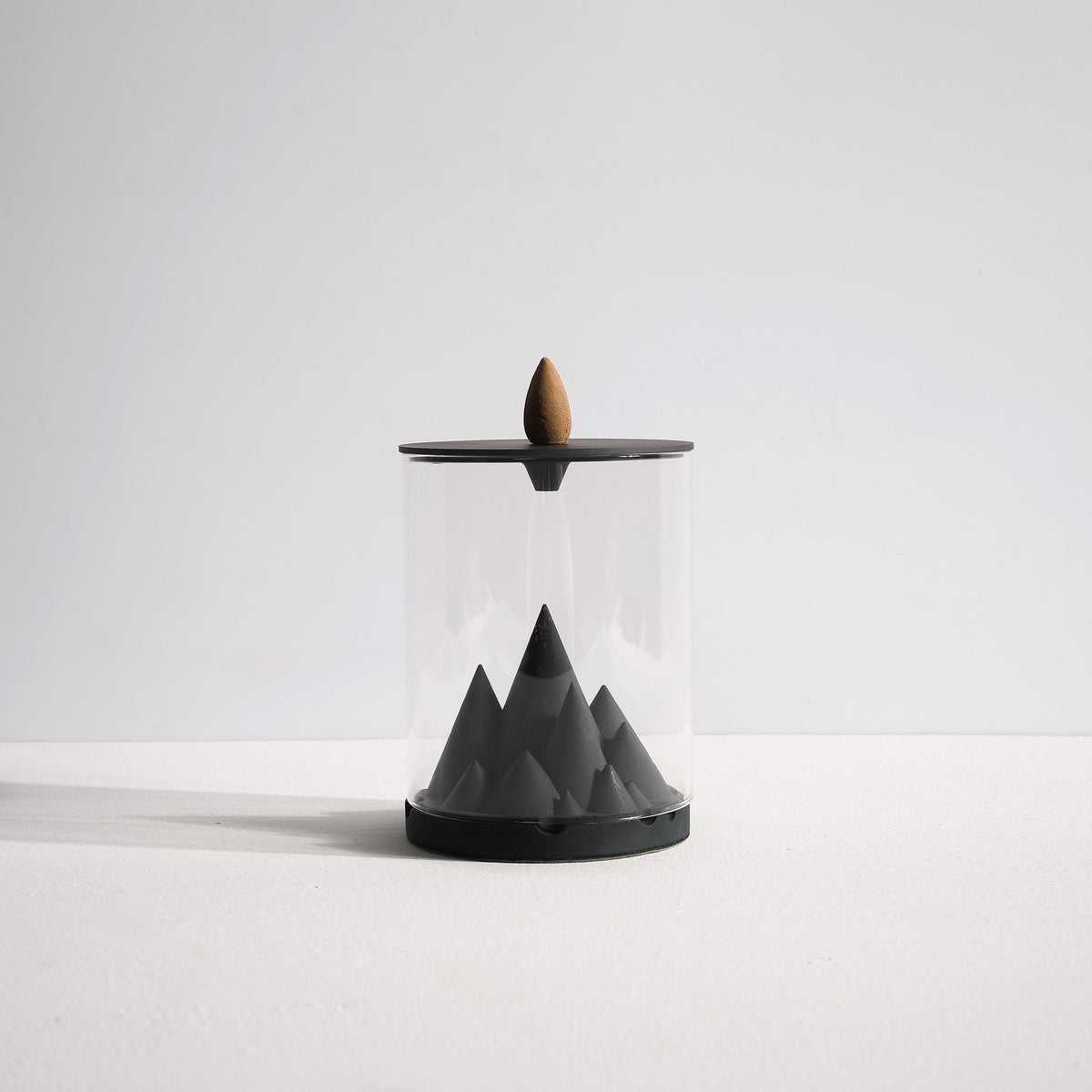 Karst Waterfall Burner by Kin Objects with Incense Cone on Top